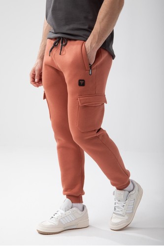 Brązowe spodnie męskie BASIC PANTS CARGO 150 T BROWN